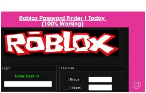 Roblox Password Finder