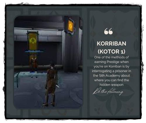 kotor interrogation sith prisoner korriban light side