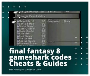 final fantasy 8 gameshark codes