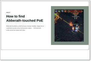 poe abberath touched