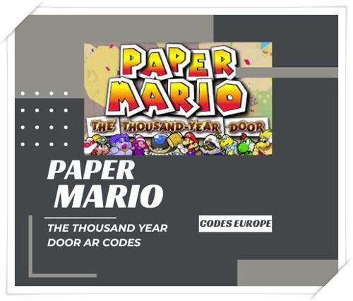 Paper Mario TYD US Action Replay Codes