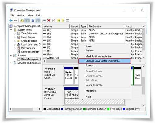 Assign a New Drive Letter