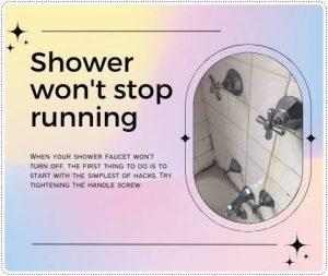 shower won't stop running