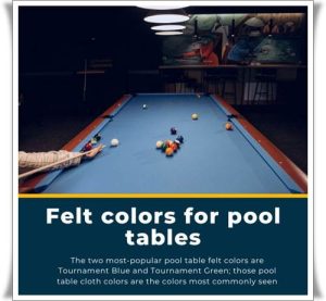 felt colors for pool tables