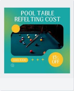 pool table refelting cost